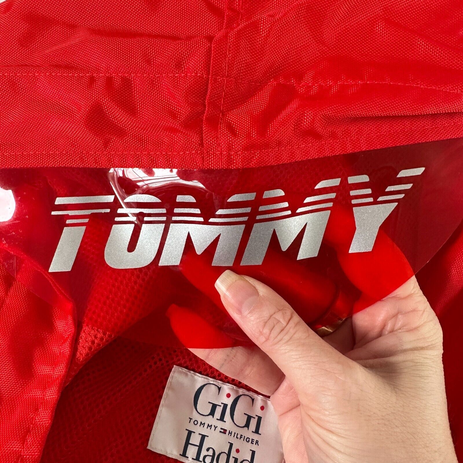 Tommy Hilfiger Tommy X Gigi Hadad Visor Red Jacket Front Zip Mesh Lining SM Size S / US 4 / IT 40 - 12 Thumbnail