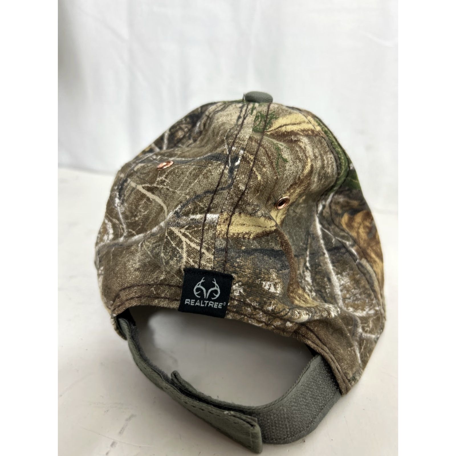 Realtree VINTAGE Real tree Womens Baseball Cap Green and Camo Adjustable Hook Loop Size ONE SIZE - 6 Thumbnail