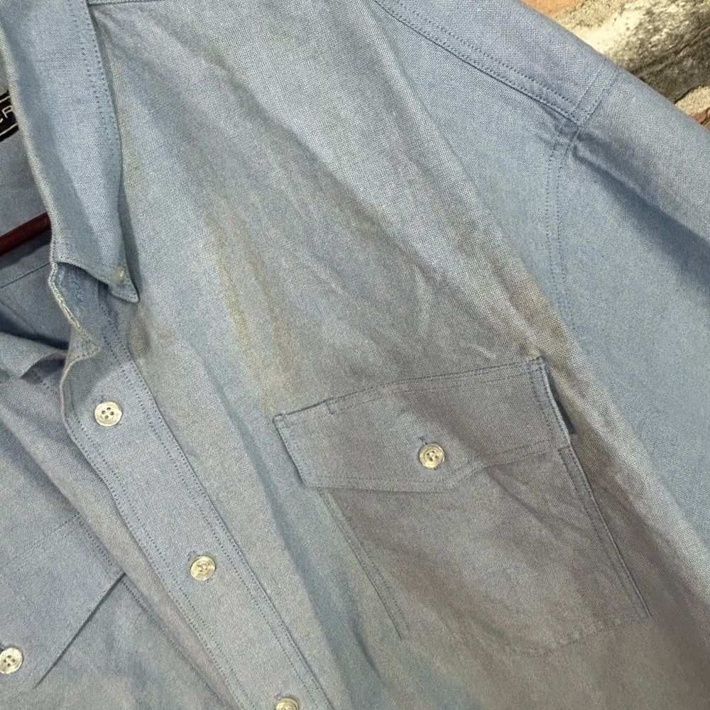Roper Roper Sky Blue Button Front Shirt 2XL Size US XXL / EU 58 / 5 - 4 Thumbnail