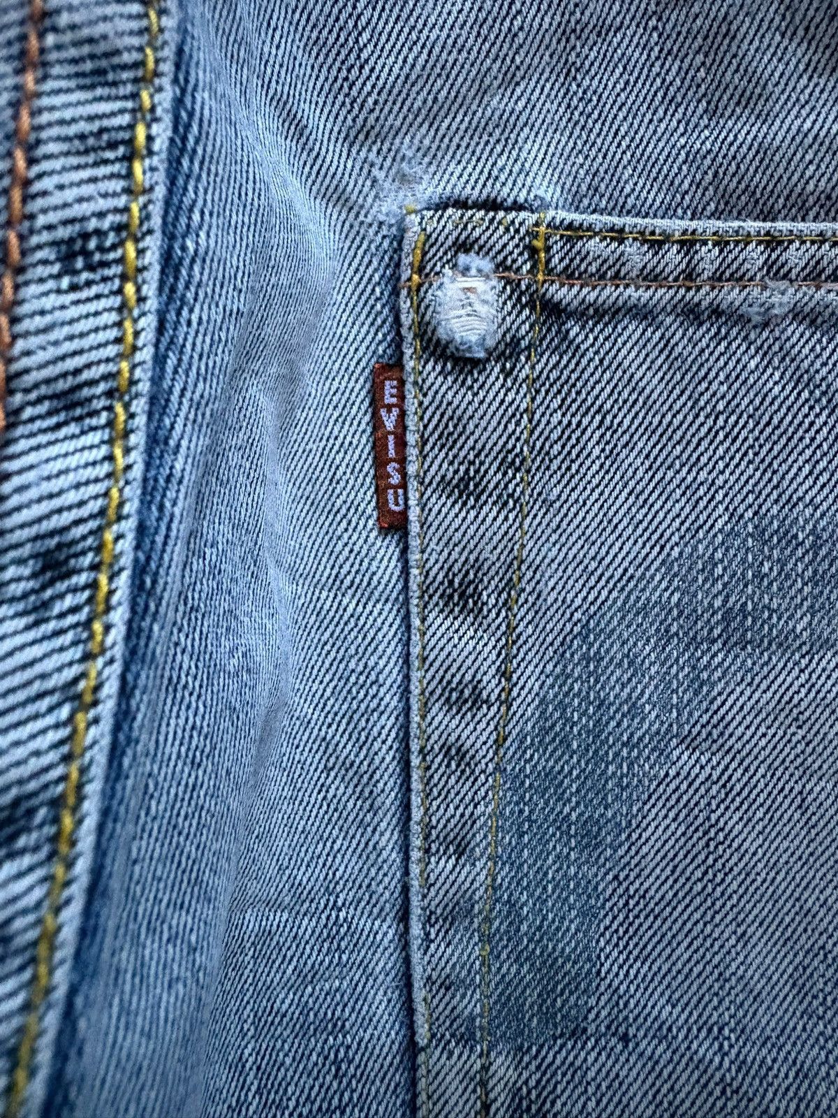 Evisu × Japanese Brand Vintage Japanese Evisu Seagulls Blue Wash Jean Shorts Size US 33 - 12 Thumbnail