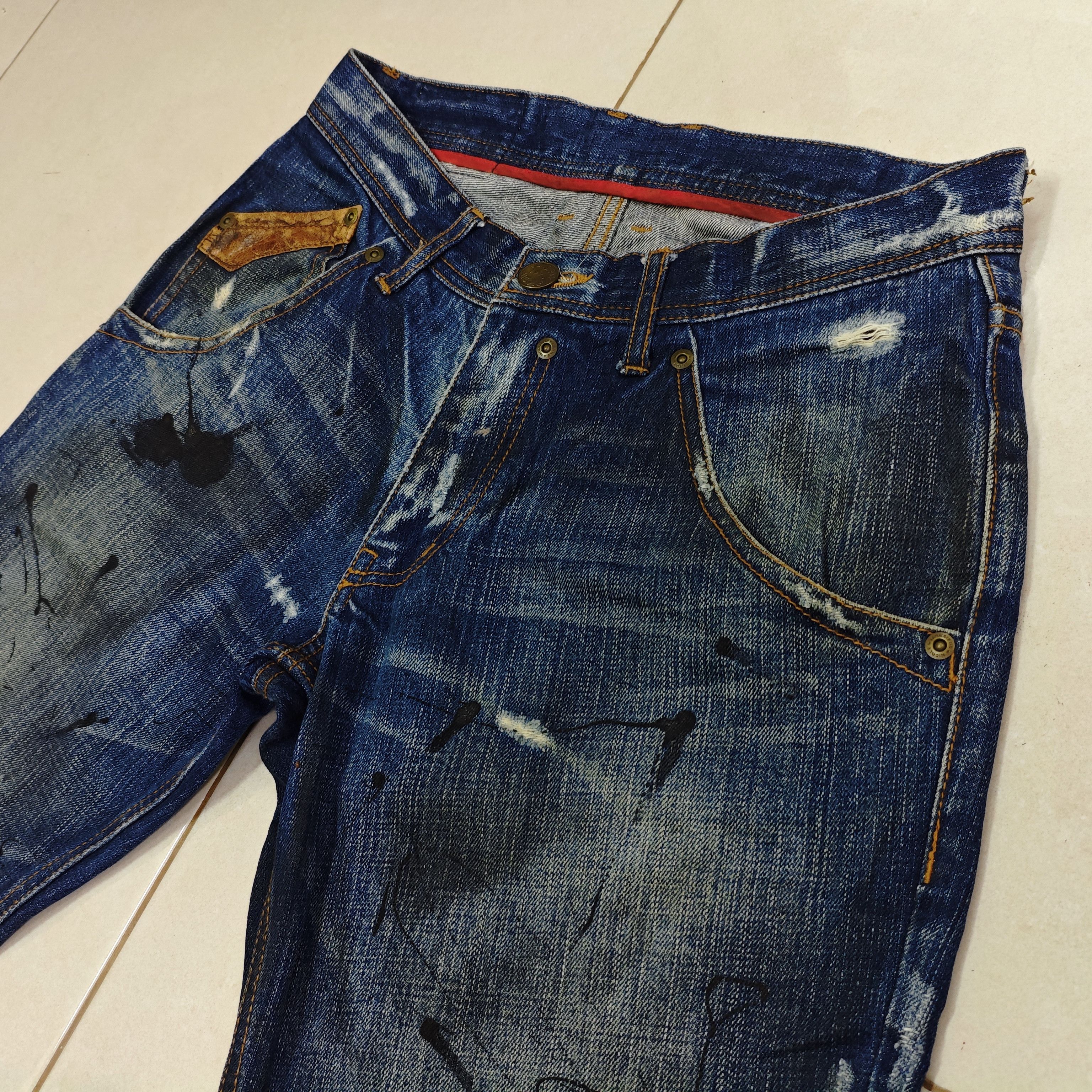 Matsuda MATSUDA MONSIEUR NICOLE Distressed Paint Splatter Jeans Size US 30 / EU 46 - 3 Thumbnail