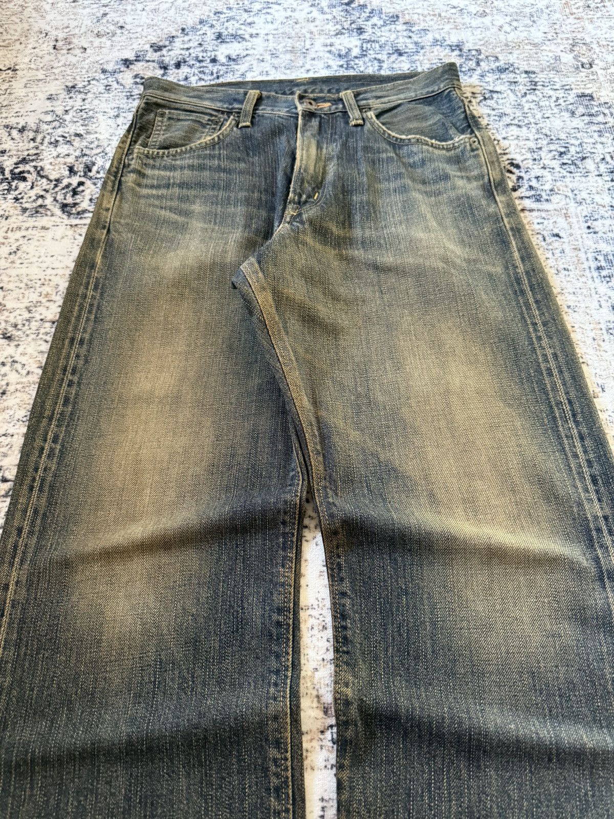 Beams Plus × Orslow Edwin 505 Mud Wash Patina Fade Selvedge Loose Jeans Size US 29 - 7 Thumbnail