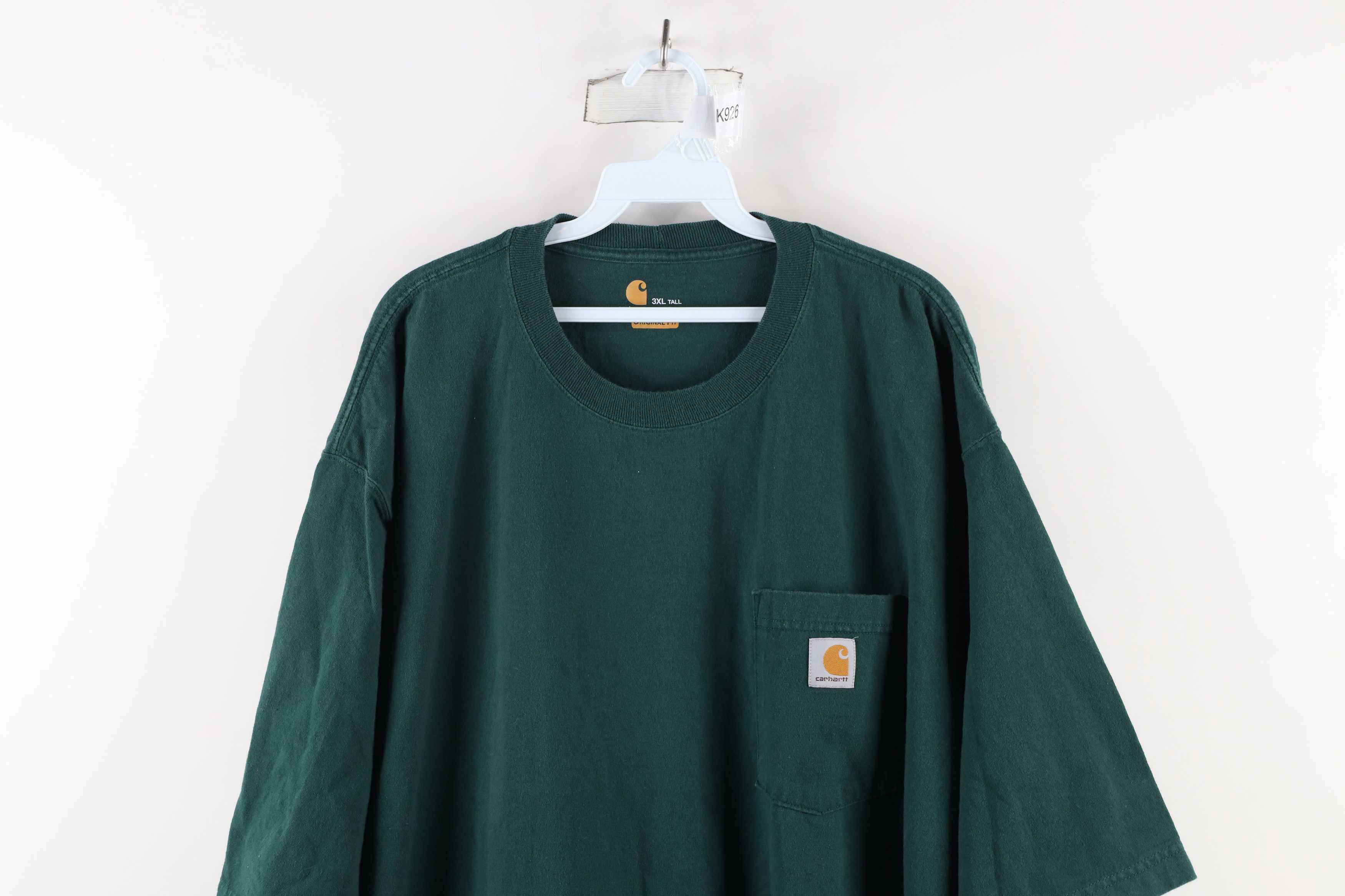 Carhartt × Vintage Vintage Carhartt Heavyweight Pocket T-Shirt Green Cotton Size US XXL / EU 58 / 5 - 2 Thumbnail