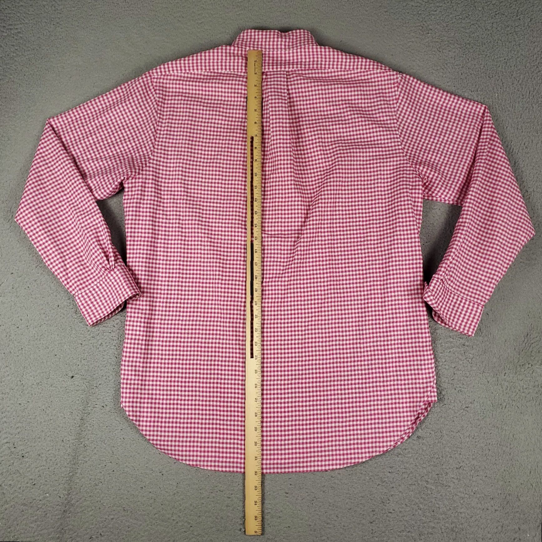 Brooks Brothers Brooks Brothers Shirt Mens 16.5 Pink Check Dress Button Up Long Sleeve Cotton Size 42R - 3 Thumbnail