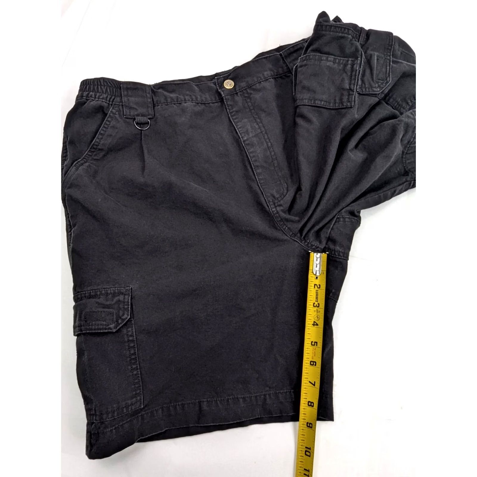 Vintage 5.11 Tactical Cargo Shorts Men 37 Black Cotton Canvas Stretch Pockets Utility mid rise 8.5in Regular Size US 37 - 4 Thumbnail