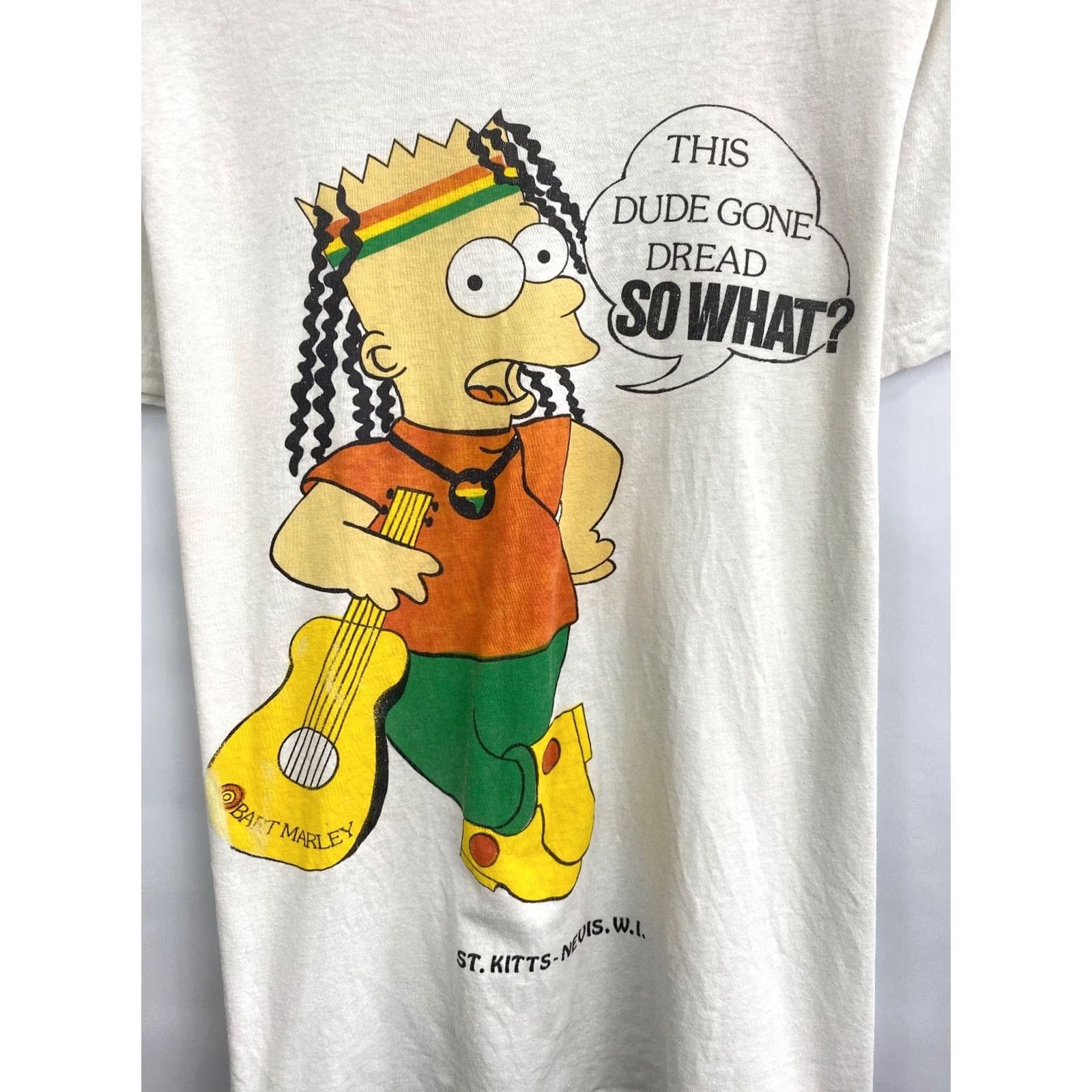 Fruit Of The Loom Vintage Bart Marley The Simpsons T-Shirt S White Mens 80s 90s Art Lisa Groening Signatures Shirts Size US S / EU 44-46 / 1 - 4 Thumbnail