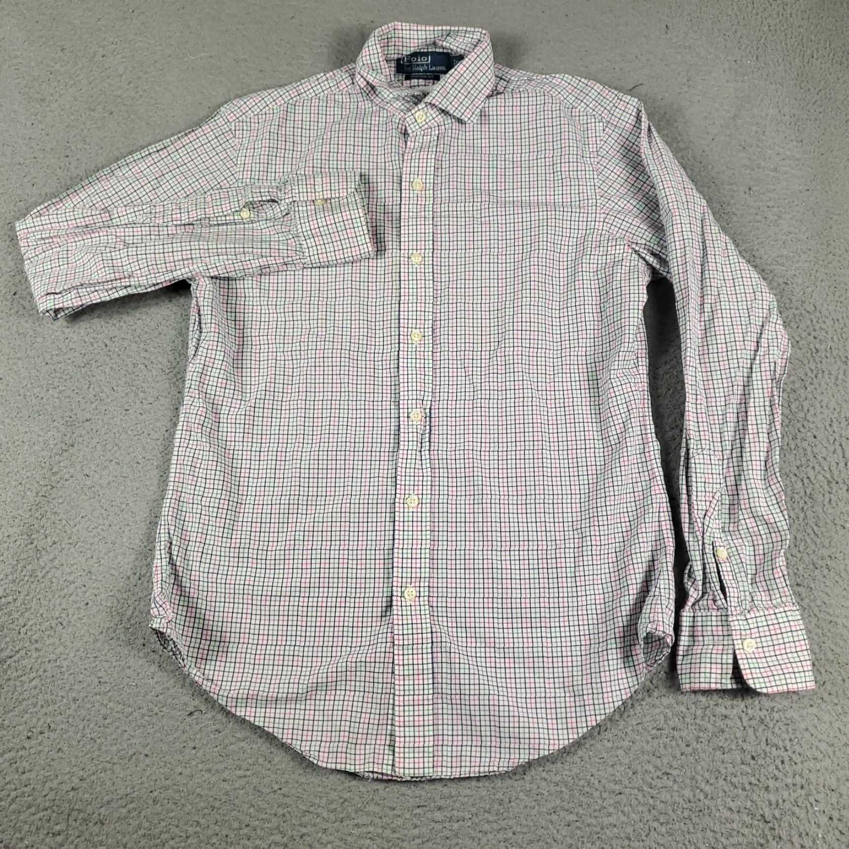 Ralph Lauren RALPH LAUREN Casual Button-Up Shirt Mens Small Blue Pink Check Long Sleeve Size US S / EU 44-46 / 1 - 2 Thumbnail