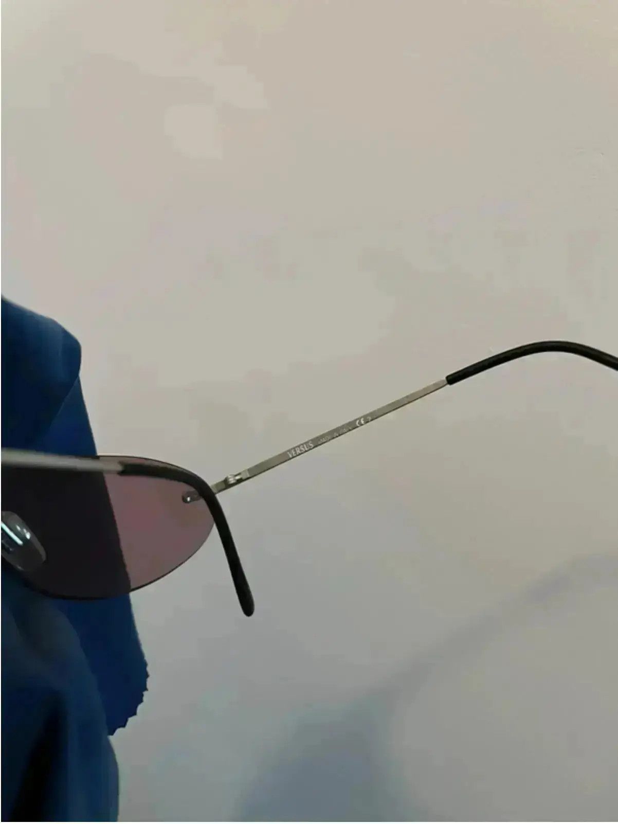 Versace × Versus Versace × Vintage VERSUS VERSACE Sunglasses Rimless Wrap Shield Ski Mask 90s Size ONE SIZE - 4 Thumbnail