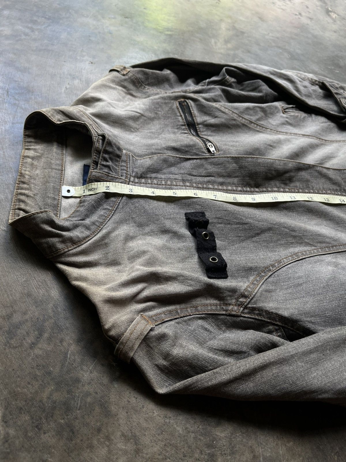 14th Addiction JAPANESE UNITEDPALETTE DENIM JACKET BONDAGE BIKERS JEANS Size US M / EU 48-50 / 2 - 11 Thumbnail