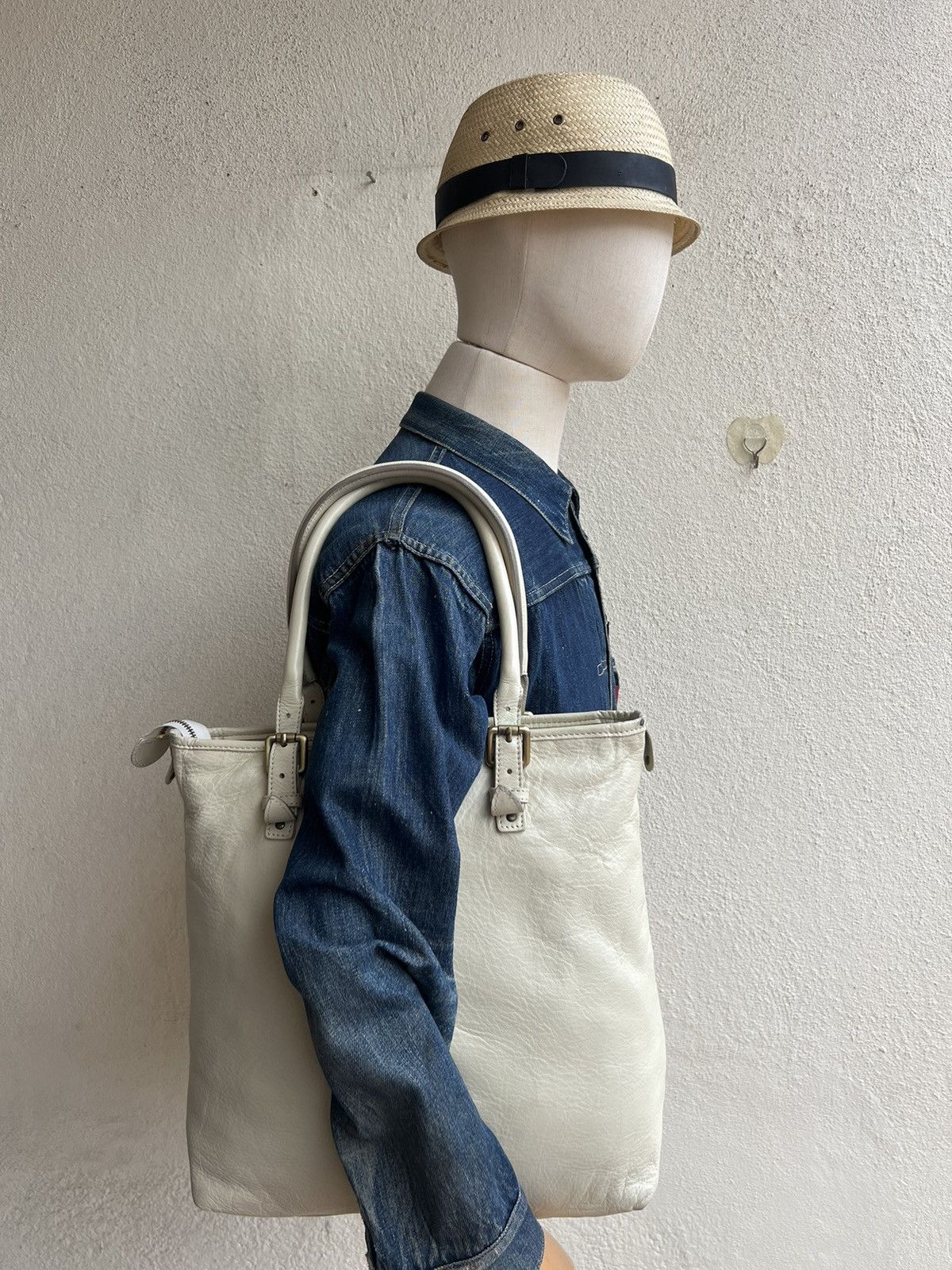 Leather F. Clio Milano Patina Leather Tote Bag Size ONE SIZE - 1 Thumbnail