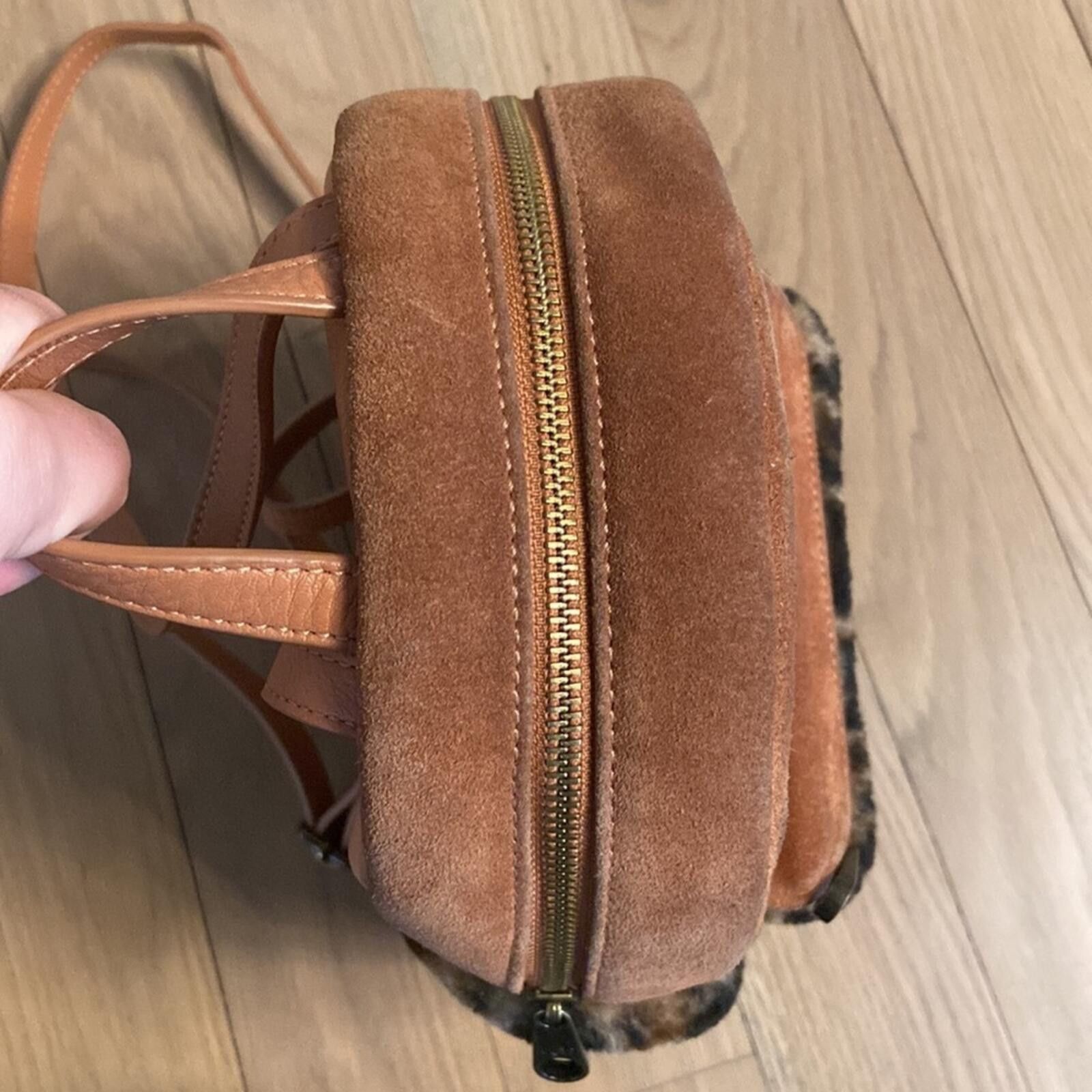 Ugg UGG Leopard Faux Fur Mini Backpack in Chestnut/Tan Size ONE SIZE - 4 Thumbnail