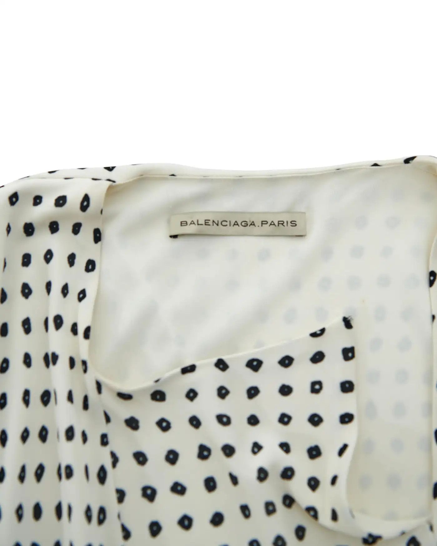 Balenciaga Resort 2009 Black and white printed asymmetric dress Size M / US 6-8 / IT 42-44 - 9 Thumbnail