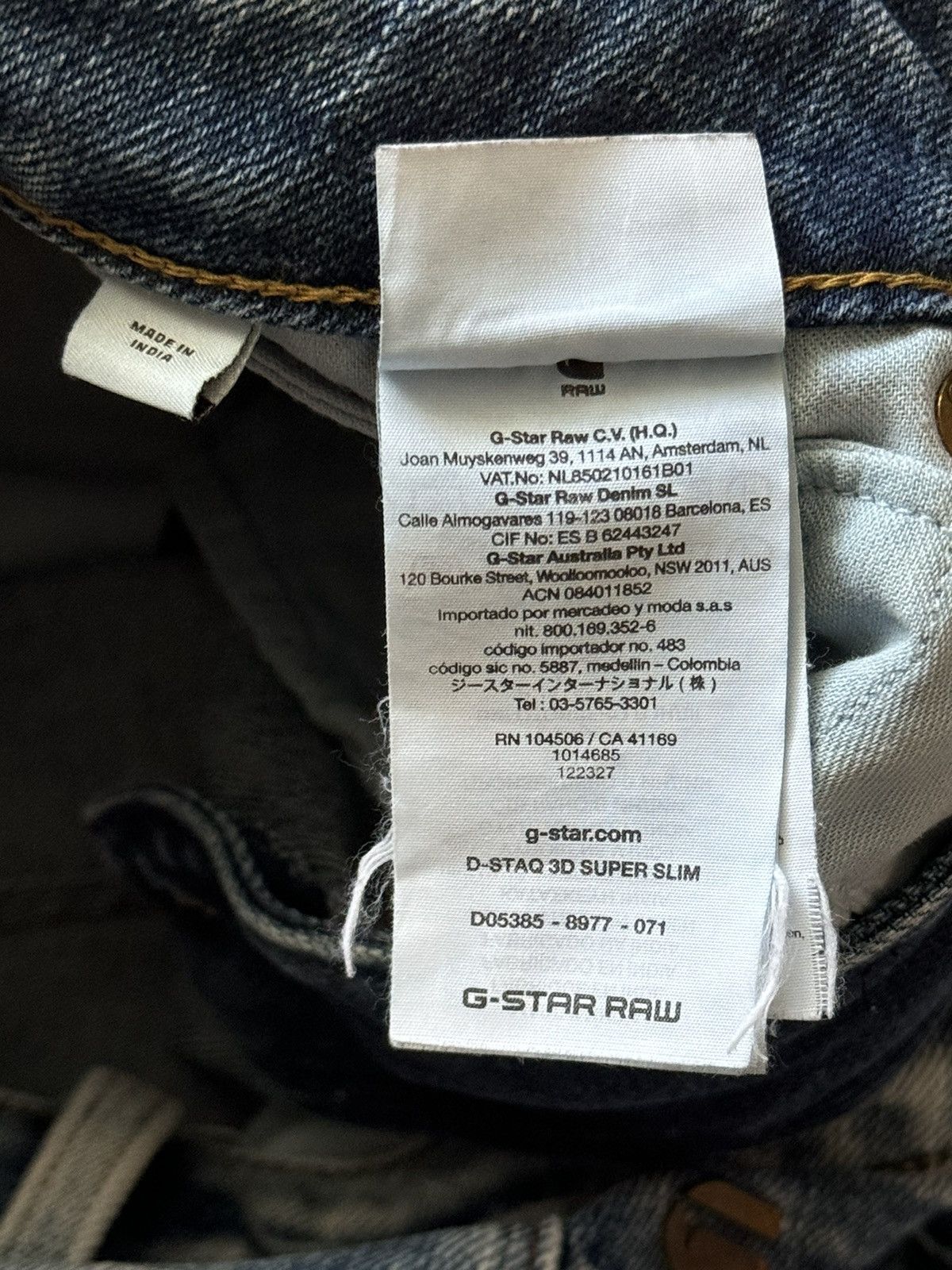 G-Star × Vintage G star raw 31/34 DSTAQ 3D super slim denim jean trouser pant Size US 31 - 13 Thumbnail
