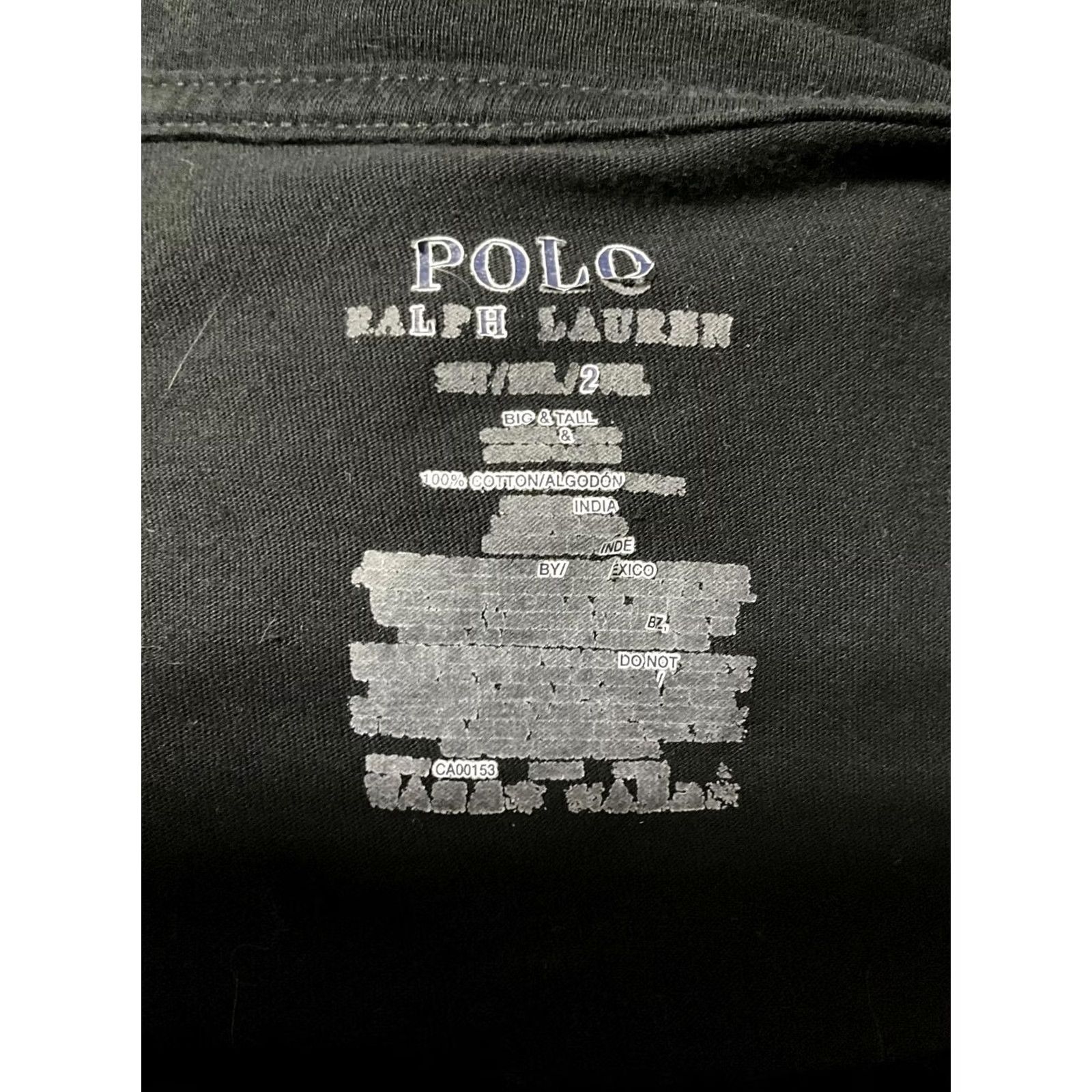 Polo Ralph Lauren Polo Ralph Lauren Men’s Black V-Neck T-Shirt L Regular Cotton Blend Short Sleeve Solid Logo Polo Casual Shirt Size US L / EU 52-54 / 3 - 2 Thumbnail