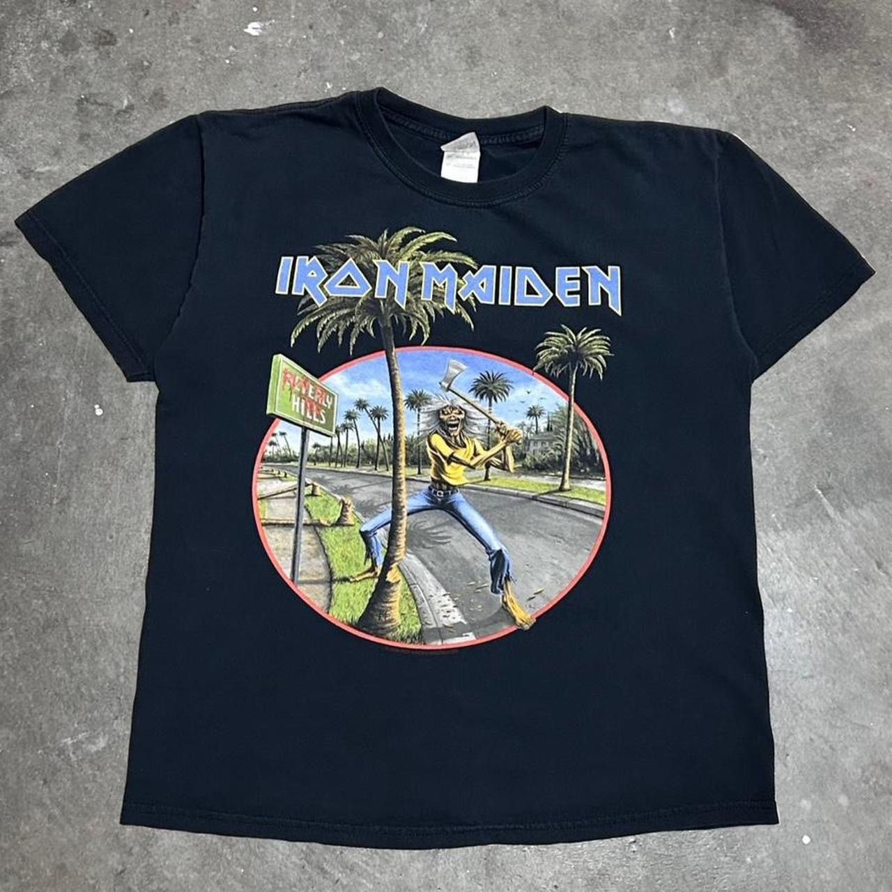 Gildan × Iron Maiden × Vintage Vintage Band IRON MAIDEN 2008 LA Irvine Meadows Tour Tshirt Size US M / EU 48-50 / 2 - 3 Thumbnail