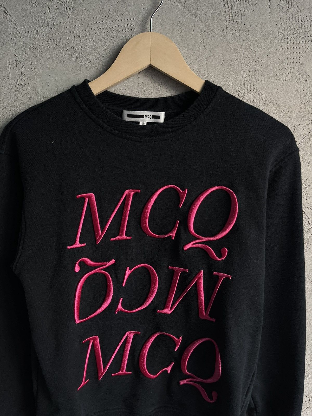 Alexander McQueen Alexander Mcqueen MCQ WMNS Sweatshirt Black Big Logo Grailed