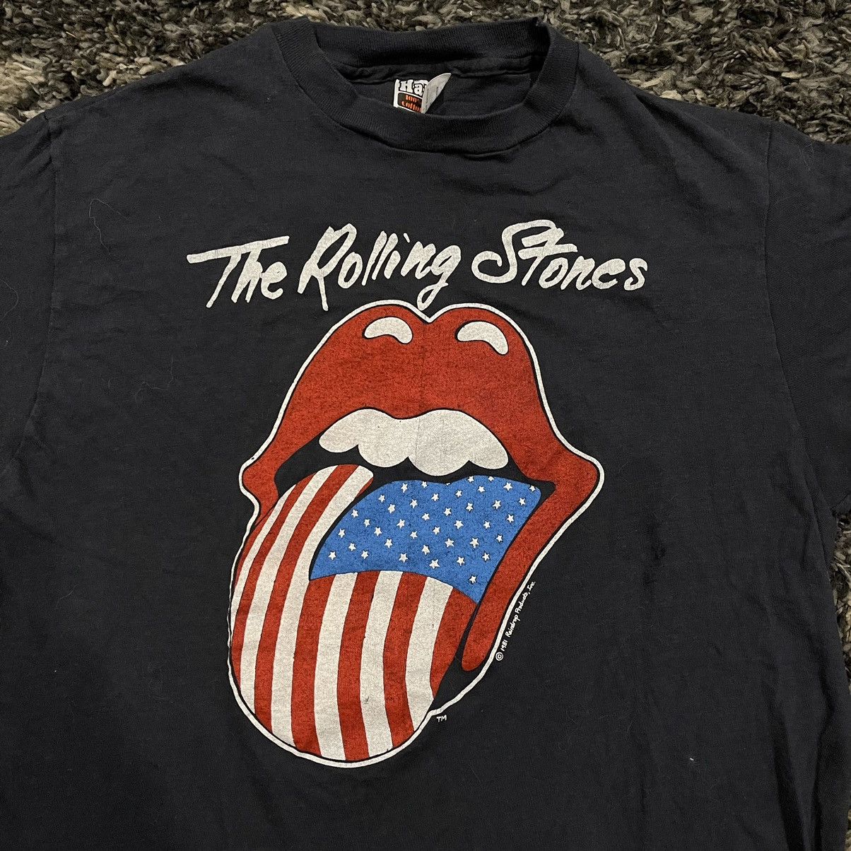 Vintage Vintage 1981 Rolling Stones North America Tour Single Stitch Size US S / EU 44-46 / 1 - 2 Thumbnail