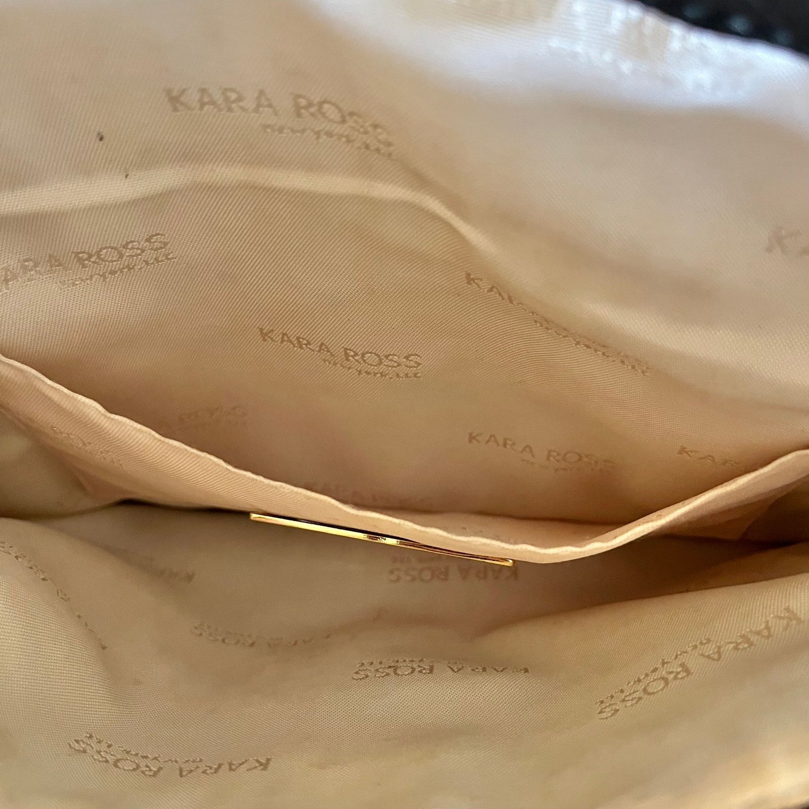 Other Kara Ross NY Woven Straw Black Leather Onyx Envelope Clutch Size ONE SIZE - 6 Thumbnail