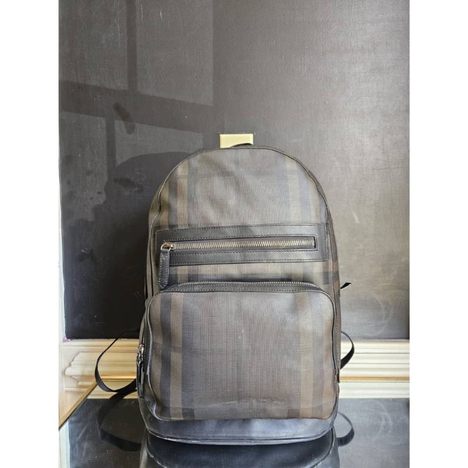Burberry Auth Burberry Marden Backpack London Check Coated Canvas Size ONE SIZE - 1 Thumbnail