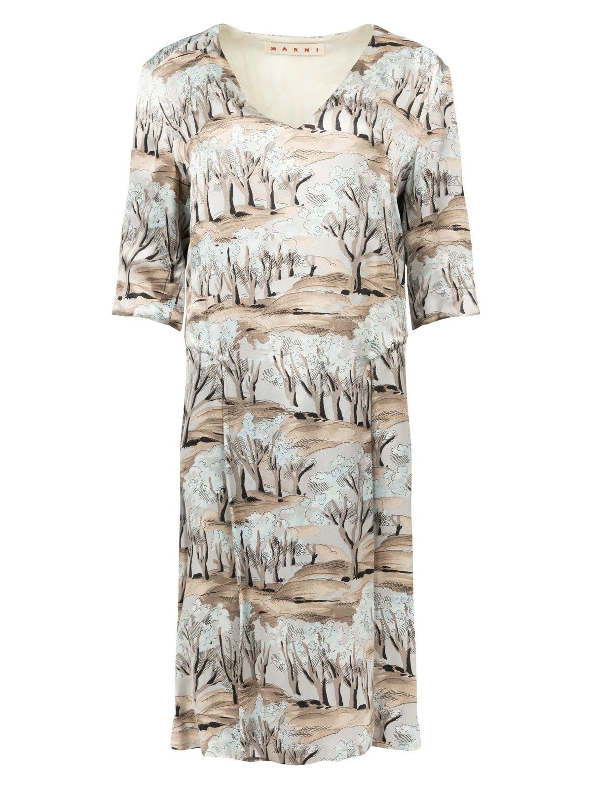 Marni Marni abstract print dress Size L / US 10 / IT 46 - 1 Thumbnail
