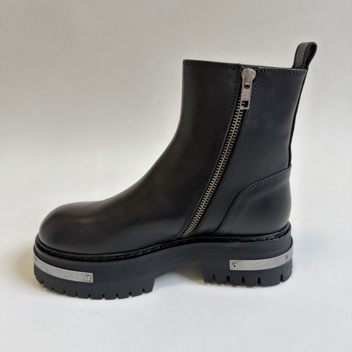 Ann Demeulemeester Metal Plaque Detail Black ‘Tucson’ Combat Boots Size US 6 / IT 36 - 14 Thumbnail