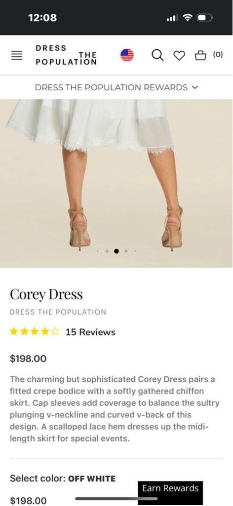 Dress the Population Women's Dress the Population White Dress Small Size S / US 4 / IT 40 - 5 Thumbnail