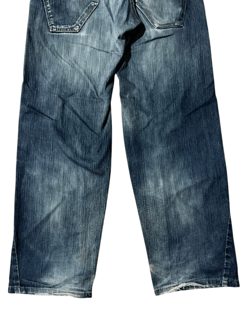Edwin Vintage Edwin Evolution Blue Washed Whisker Jeans Size US 31 - 10 Thumbnail