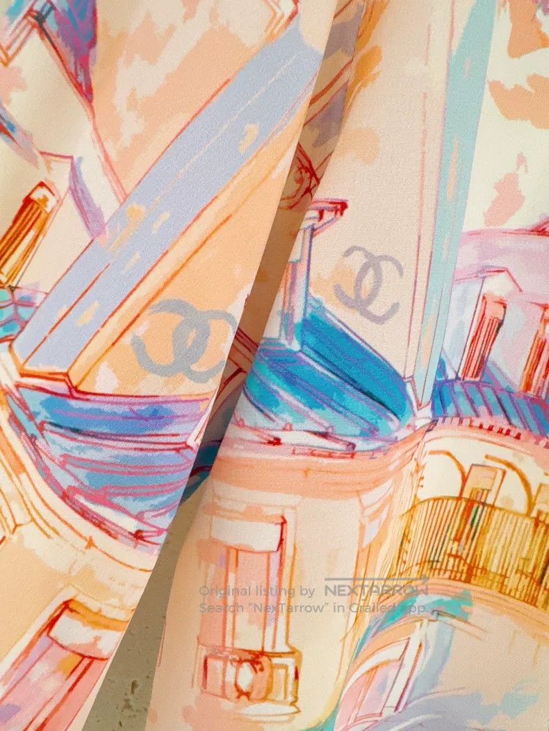 Chanel Chanel 20S spring and summer painted roof silk shirt Size XXS / US 00 / IT 34 - 6 Thumbnail