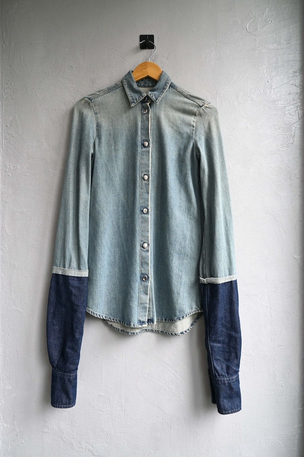 Maison Margiela Maison Margiela MM6 AW15 Folded-Sleeves Denim Shirt Size M / US 6-8 / IT 42-44 - 7 Thumbnail