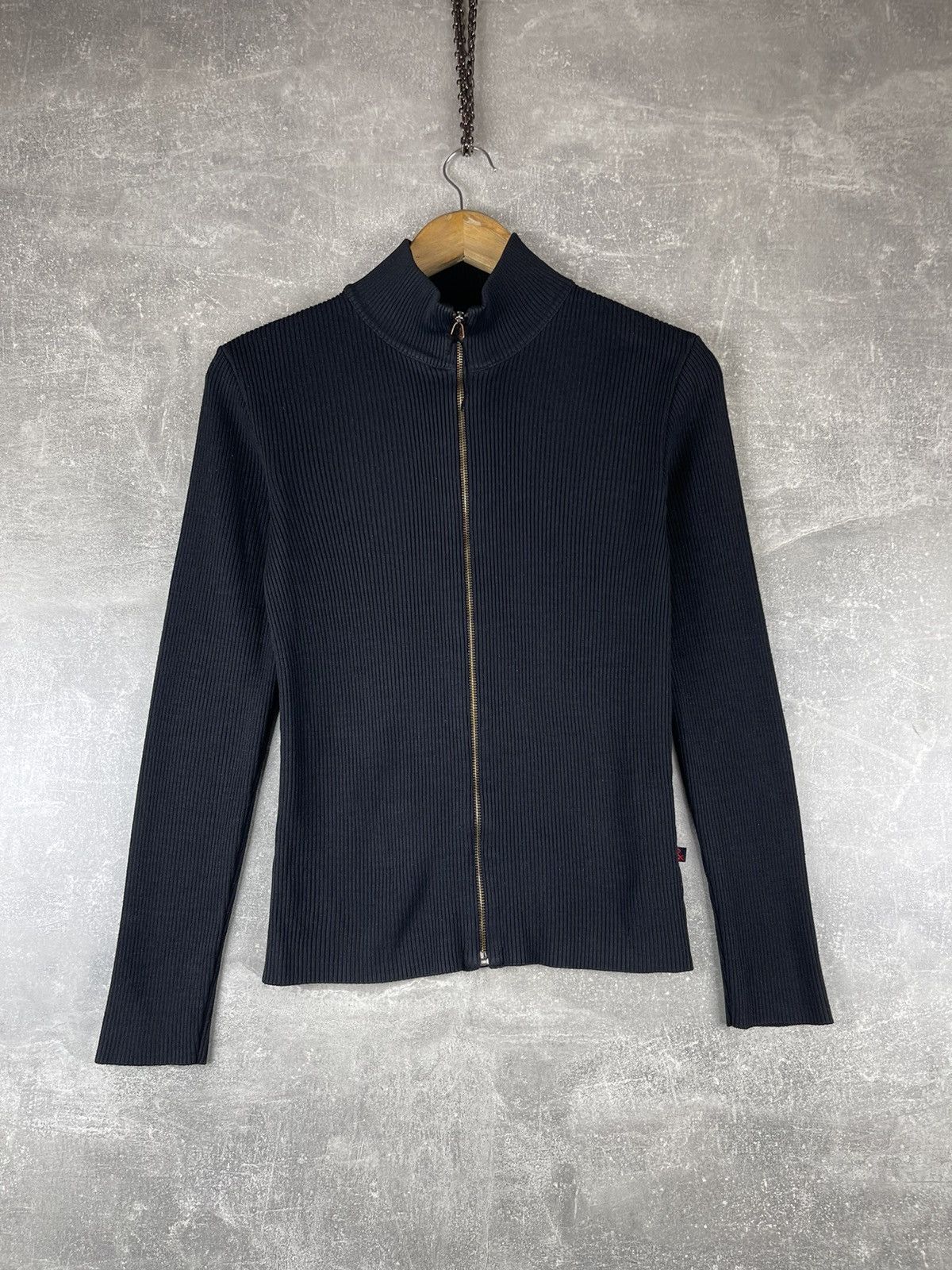 Dolce & Gabbana Dolce Gabbana D&G 90s Ribbed Zip Cardigan Sweater Black Size M / US 6-8 / IT 42-44 - 1 Thumbnail