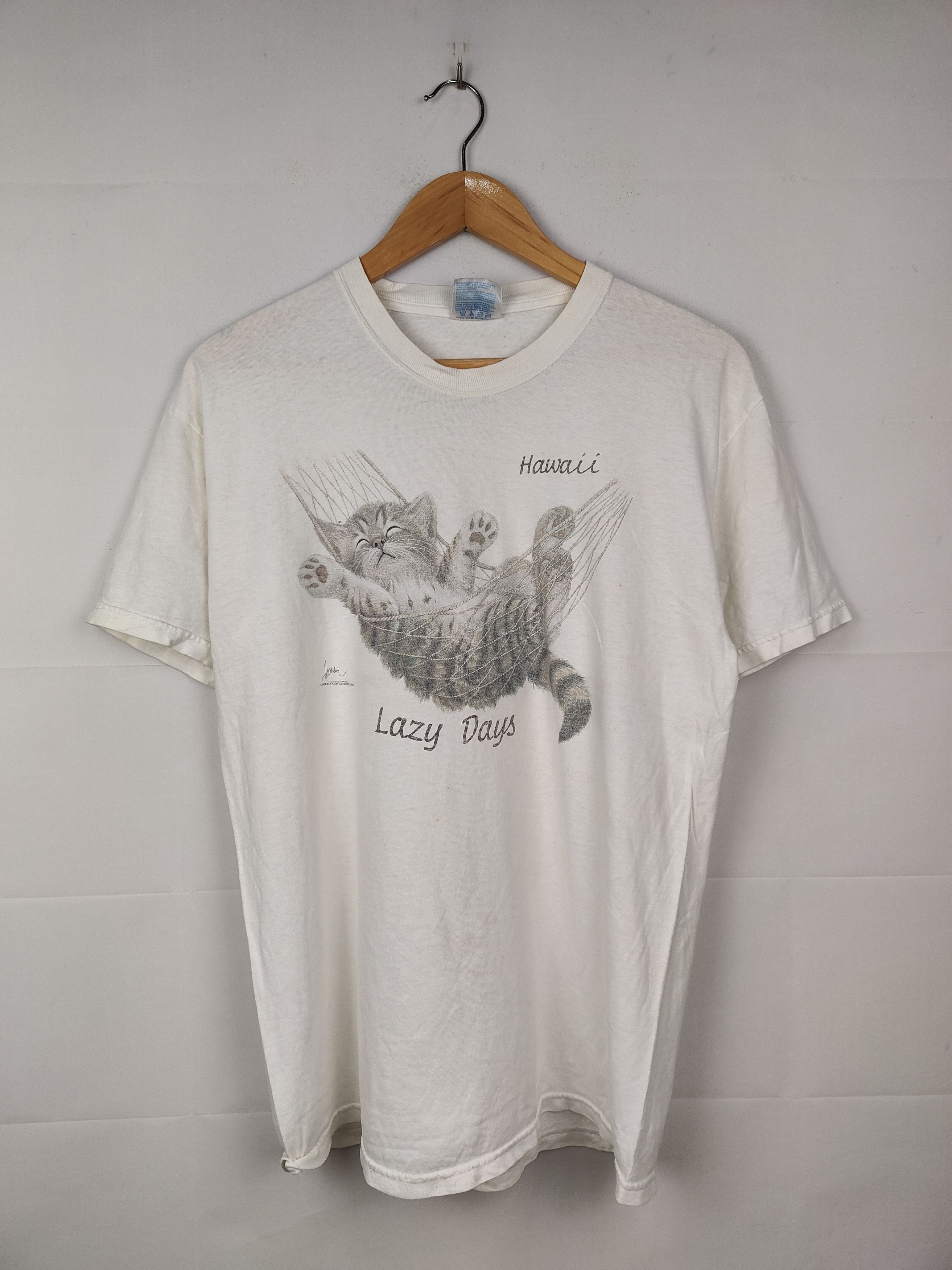 Vintage Vintage 90s Hawaii Kitty Shirt Size US M / EU 48-50 / 2 - 1 Thumbnail