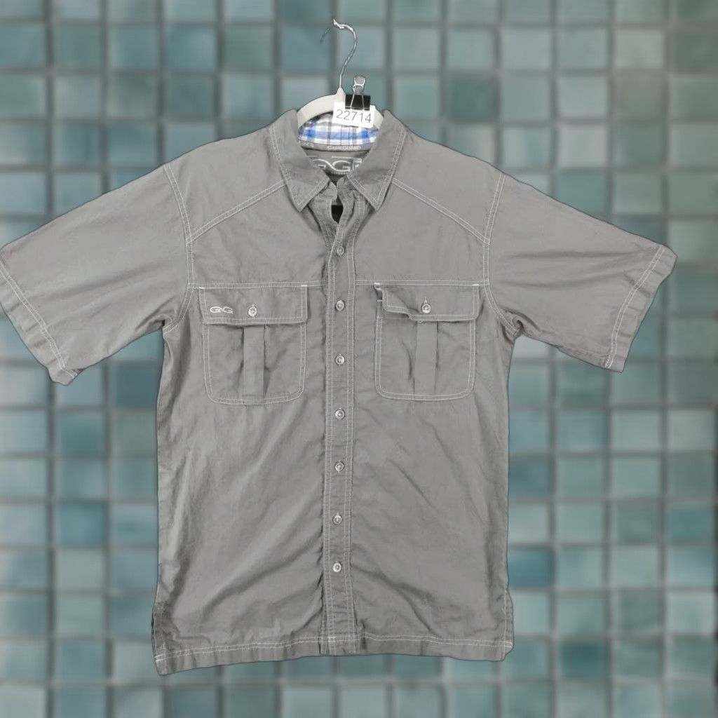 Vintage GameGuard Shirt Mens Small Short Sleeve Button Up Gray Lightweight Vented Size US S / EU 44-46 / 1 - 1 Thumbnail