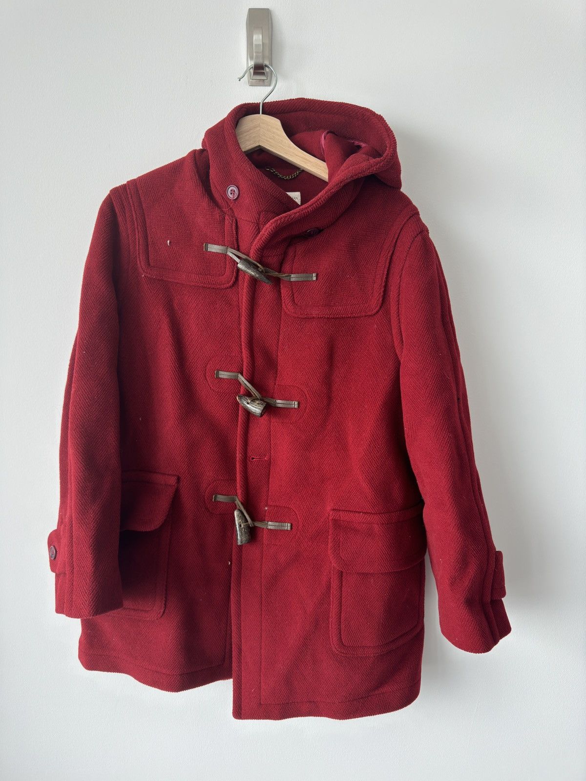 Bergdorf Goodman Bergdorf Goodman Red Peacoat Size US L / EU 52-54 / 3 - 1 Thumbnail