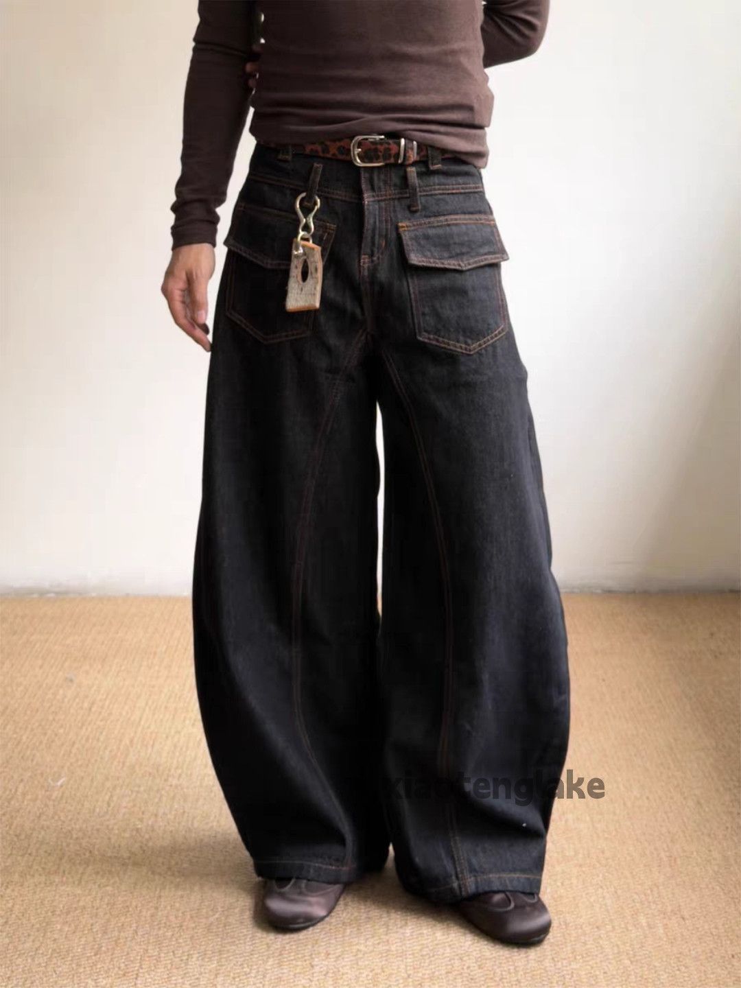 Jean xz vintage wide Leg loose baggy flared Carpenter jeans Size US 34 / EU 50 - 6 Thumbnail