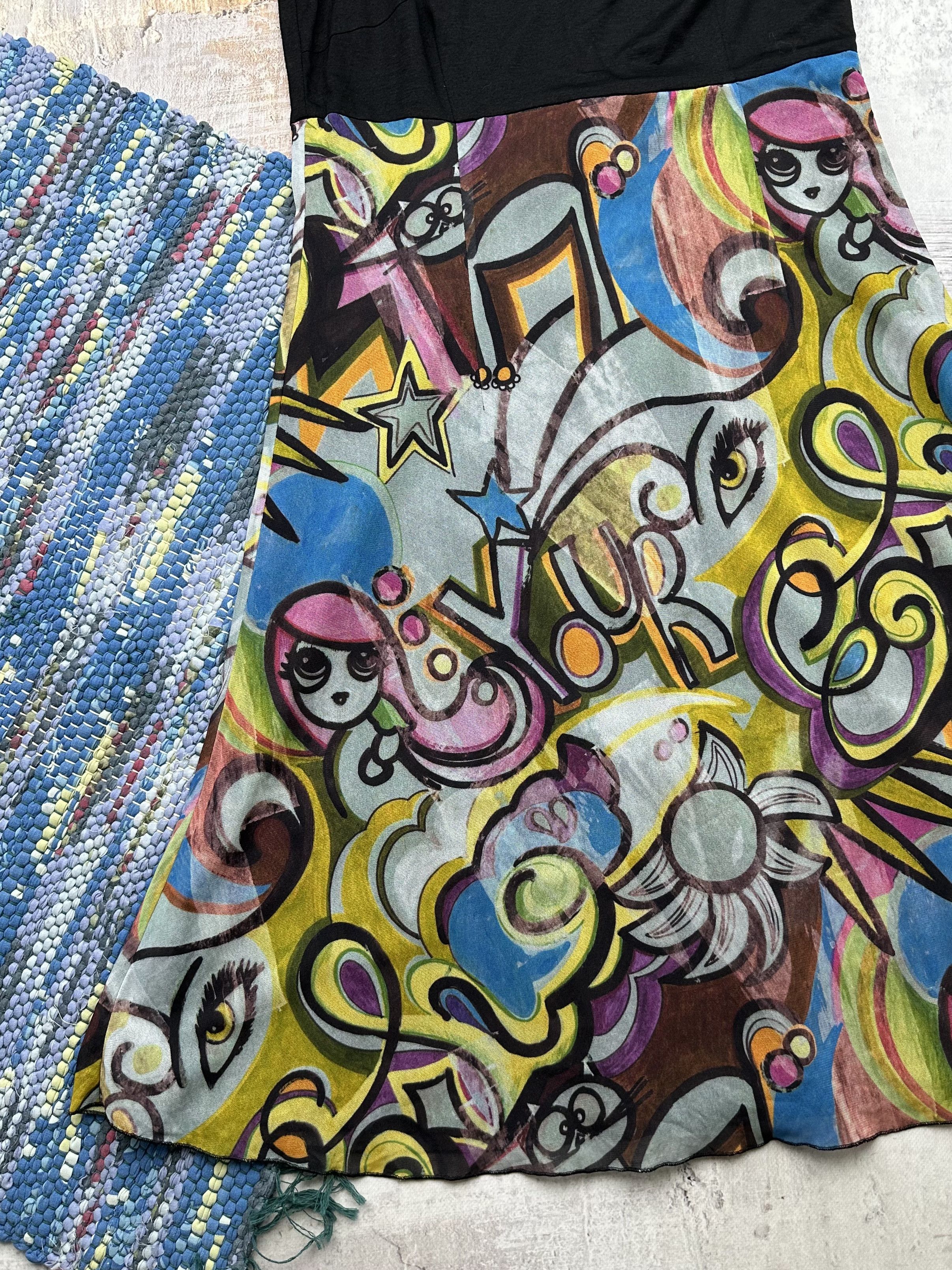 Japanese Brand Vintage Printed Dress A255(59) Size M / US 6-8 / IT 42-44 - 7 Thumbnail