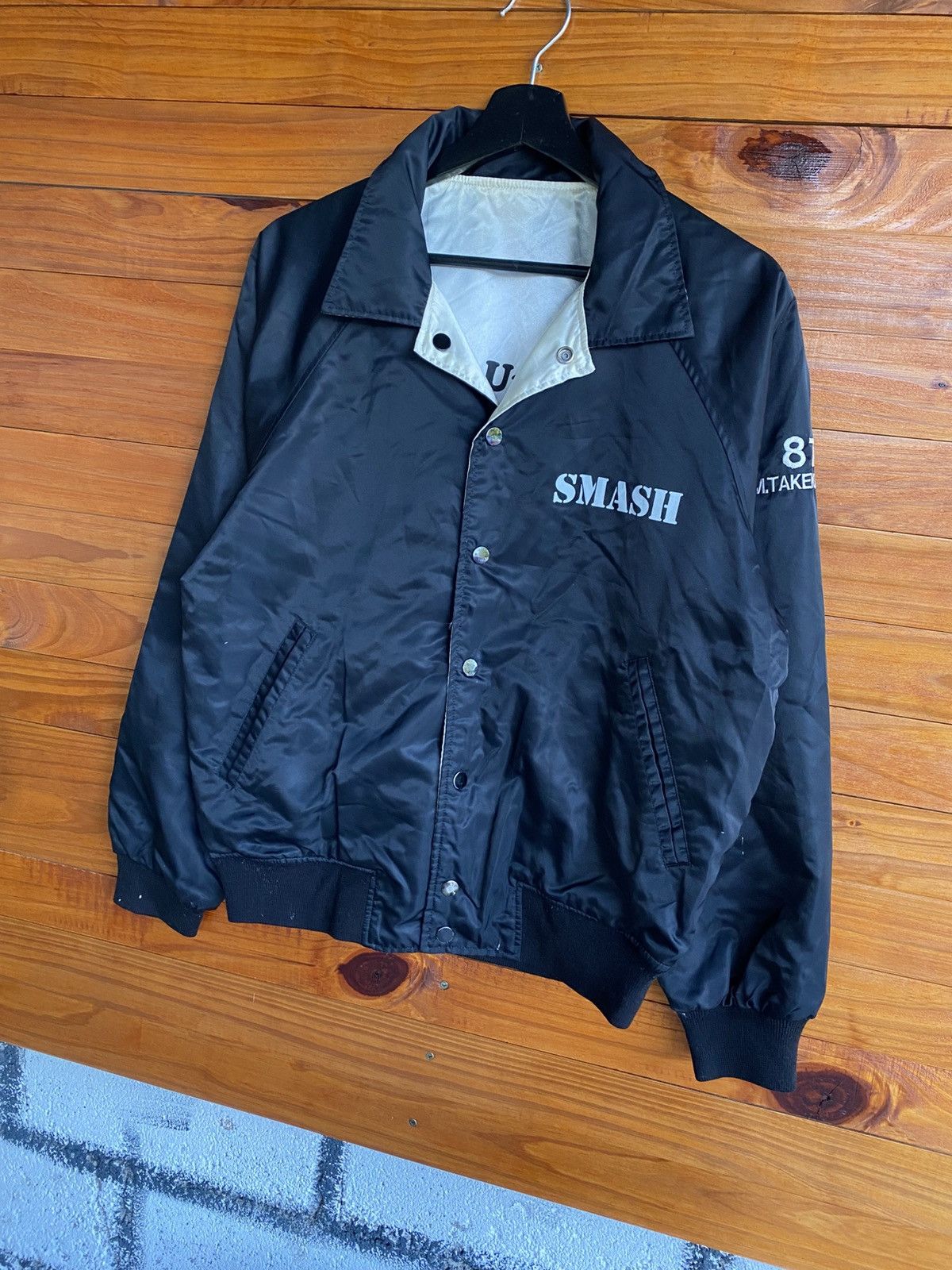 Vintage Vintage 80s Village Stone Reversible Varsity Bomber Jacket Size US L / EU 52-54 / 3 - 6 Thumbnail