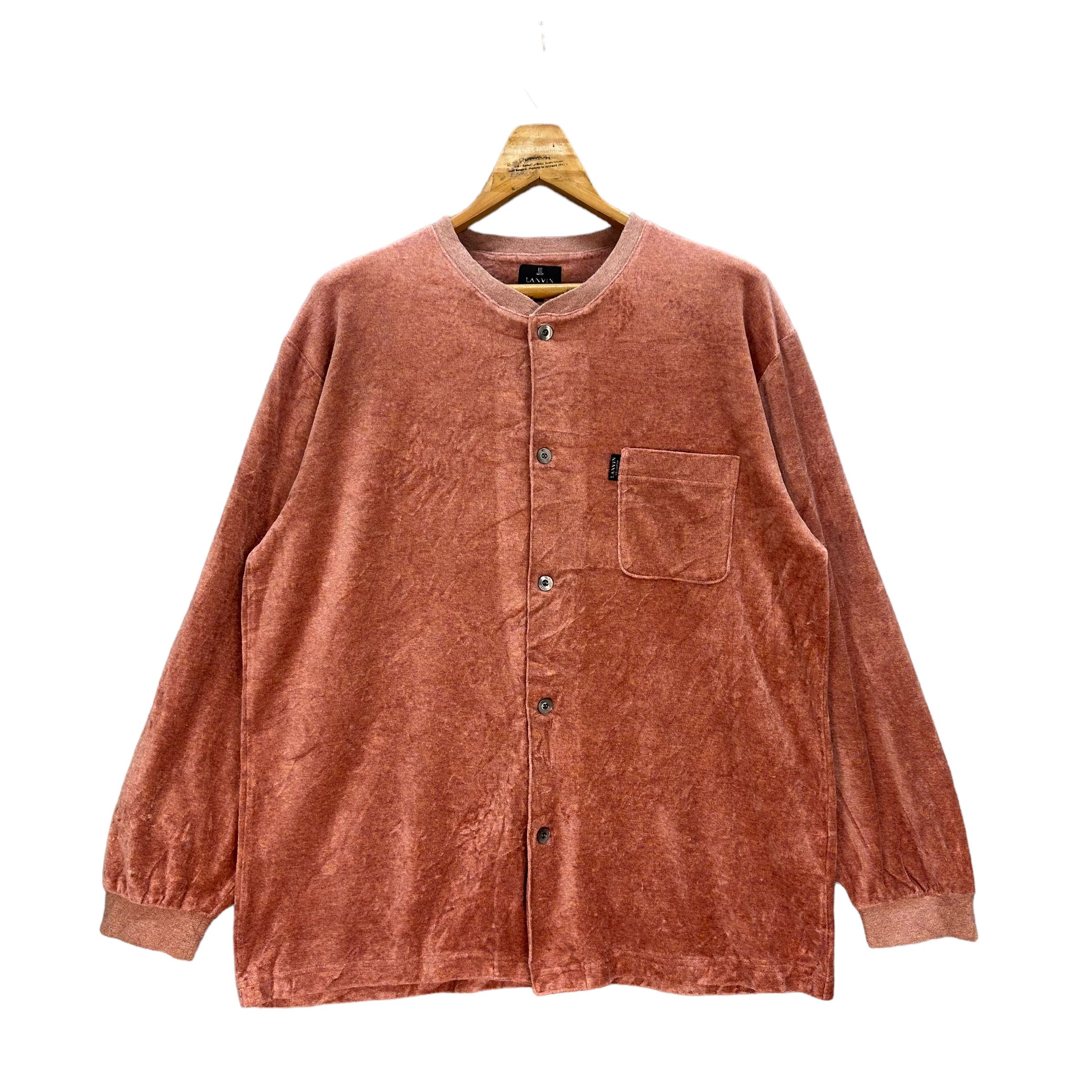 Lanvin LANVIN COLLECTION VELVET BUTTON DOWN SHIRT #8139-205 Size US L / EU 52-54 / 3 - 1 Thumbnail