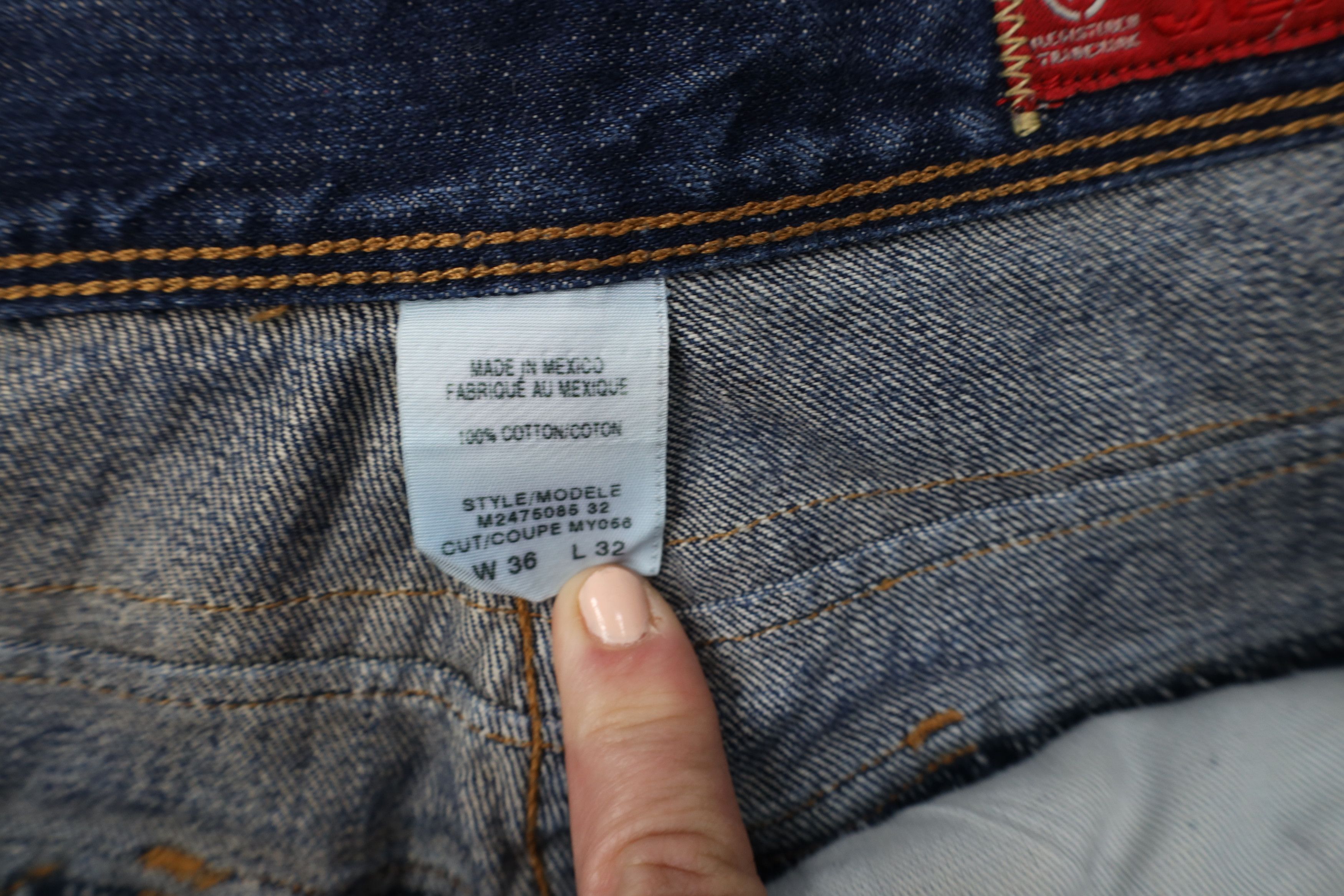 Guess × Vintage Vintage 90s Y2K Guess Baggy Wide Leg Denim Jeans Blue Size US 36 / EU 52 - 9 Thumbnail