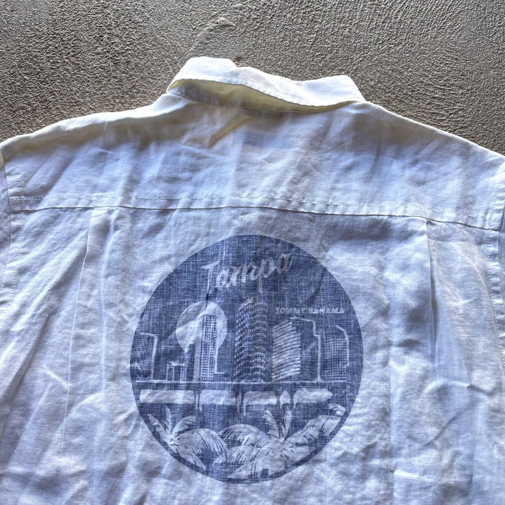 Tommy Bahama Tommy Bahama Shirt Mens Large White Long Sleeve Linen Button-Up Hawaiian Beach Casual Size US L / EU 52-54 / 3 - 6 Thumbnail