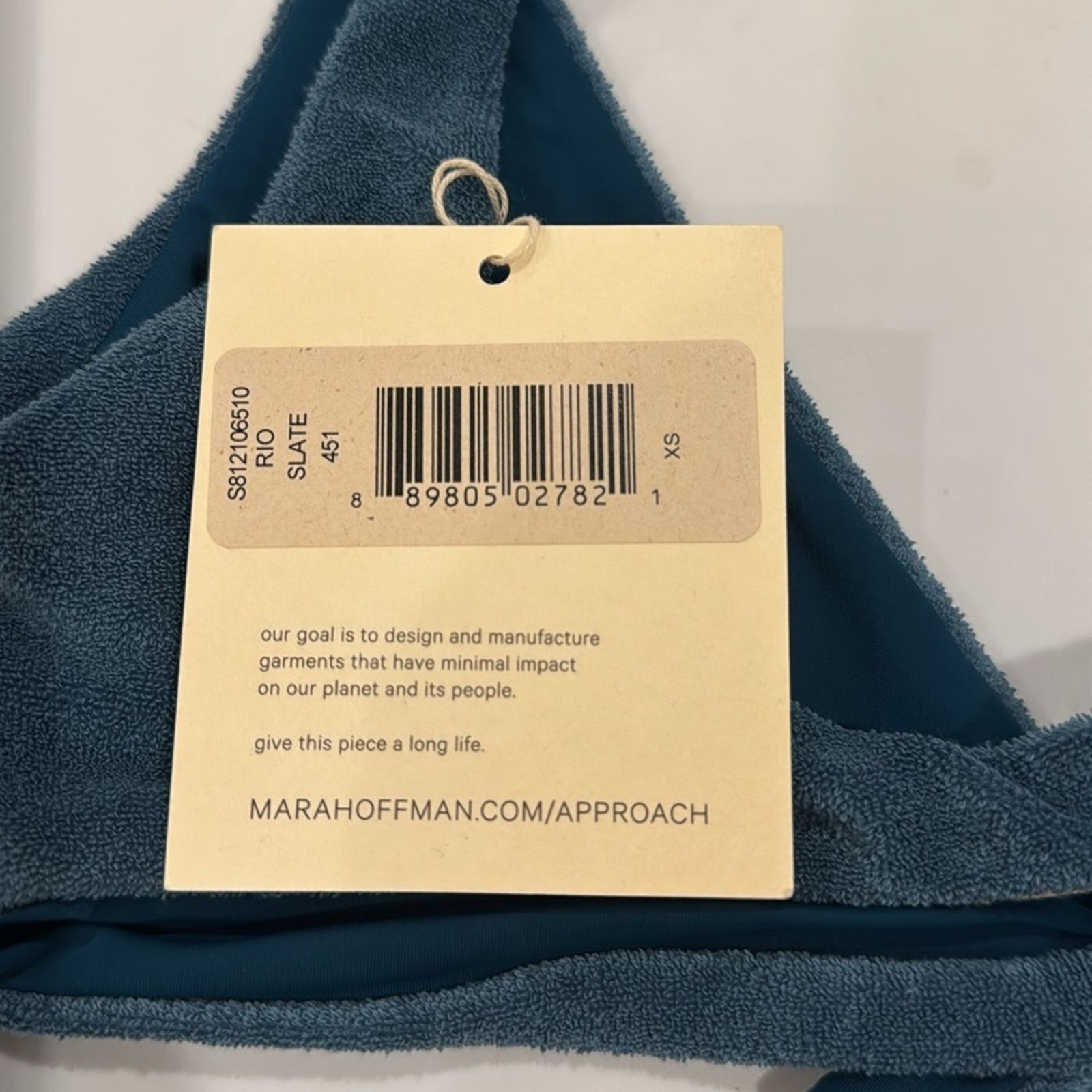 Mara Hoffman Mara Hoffman Rio Bikini Top - Slate Size XS Size ONE SIZE - 5 Thumbnail