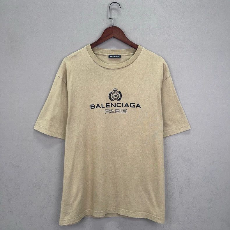 Balenciaga Balenciaga Khaki Crown Short Sleeve Size US M / EU 48-50 / 2 - 1 Thumbnail