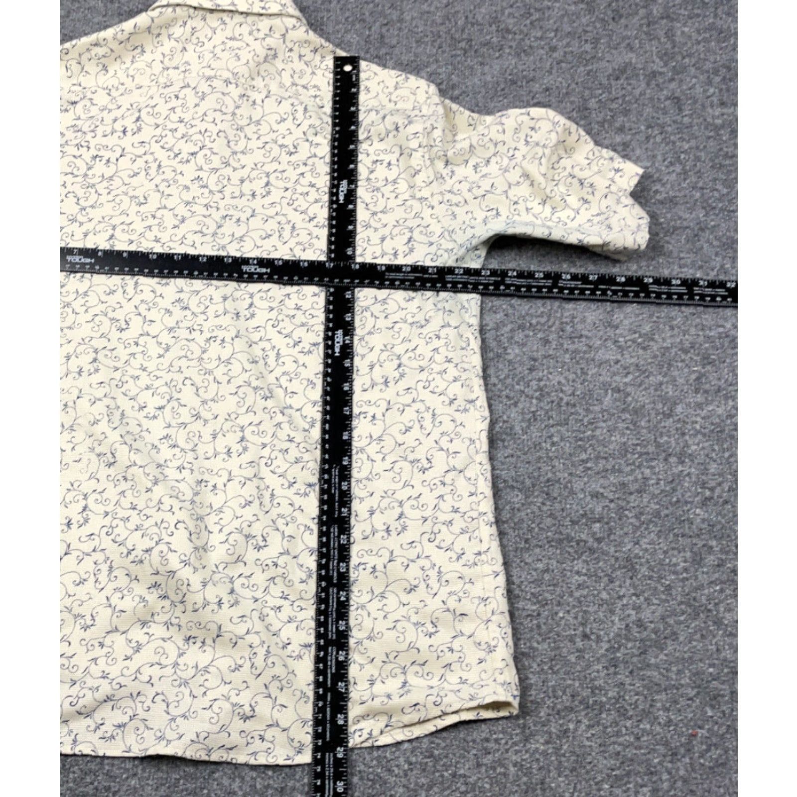 Etro VINTAGE Shirt Adult Large Ivory Paisley Button-Front Short Sleeve Cotton Retro 90s Hipster Festival Casual Mens Size US L / EU 52-54 / 3 - 3 Thumbnail