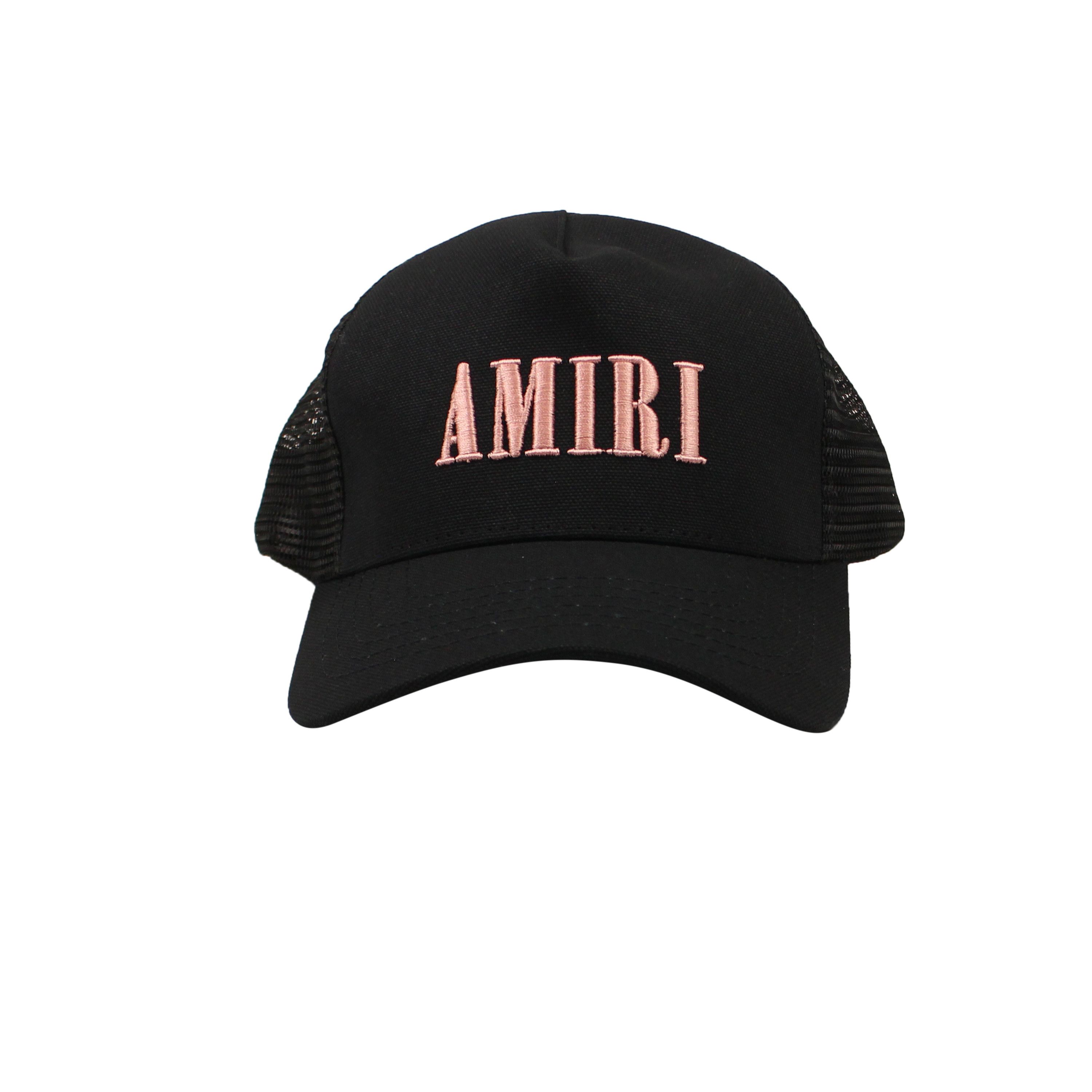 image of Amiri Core Logo Trucker Hat Black&peach Hats Size Os, Men's