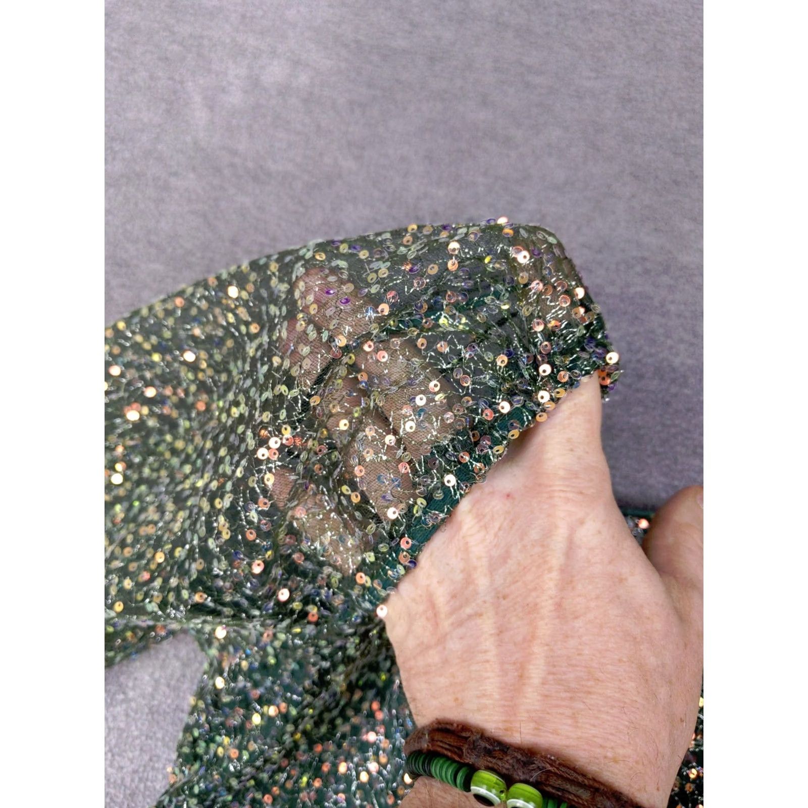 Vintage Altar'd State Shining Sequin Dress Womens S Green Cocktail Sequin Fairycore Mini Dress Holiday Party Womens S Green Sequin Dress Size S / US 4 / IT 40 - 5 Thumbnail