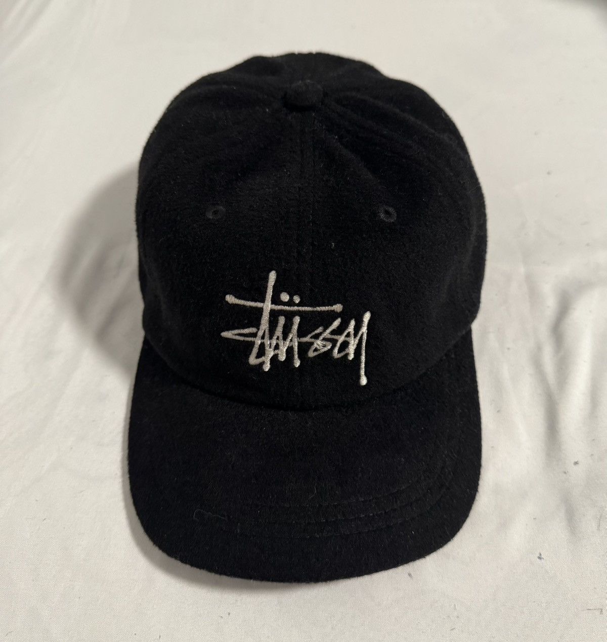Stussy Stussy Black Wool Logo Cap Size ONE SIZE - 1 Thumbnail