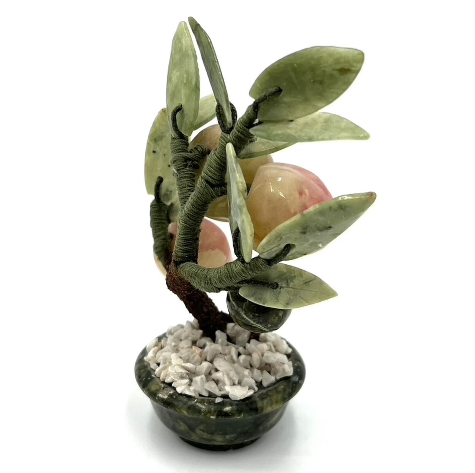 Other Jade Peach Tree Hand Carved Natural Stone Bonsai Size ONE SIZE - 5 Thumbnail