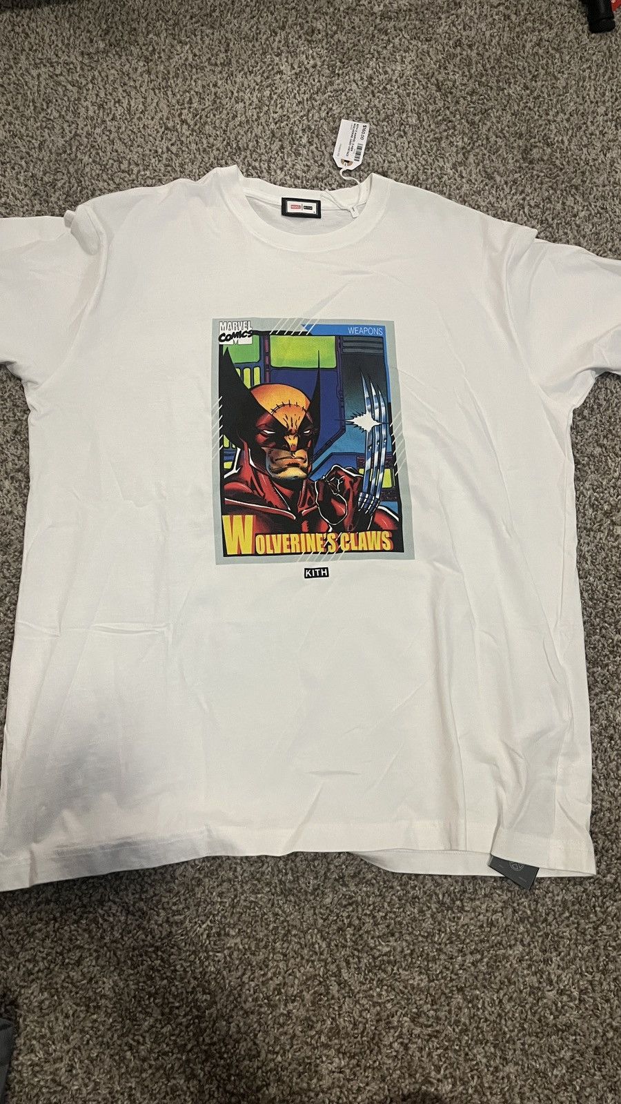 Kith × Marvel Comics Kith Marvel Wolverine Vintage Card Tee White Size Large Size US L / EU 52-54 / 3 - 1 Thumbnail