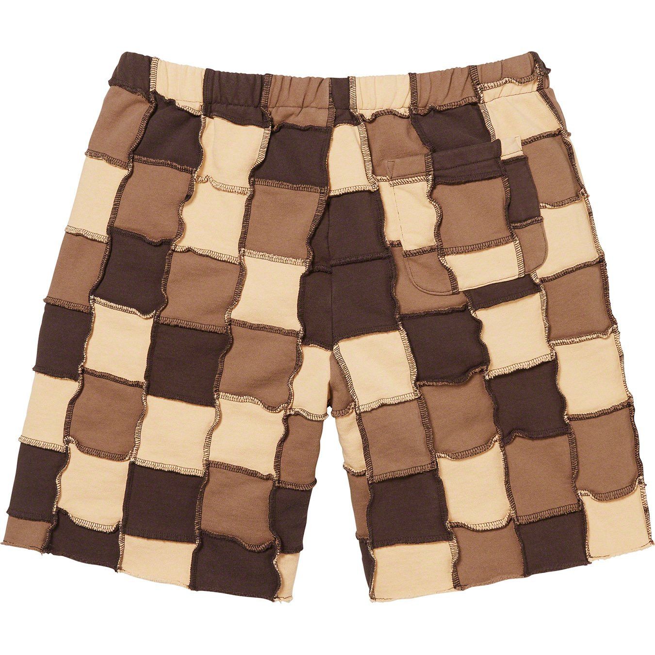 Supreme Supreme Reverse Patchwork Sweatshort 'Brown' Size US 32 / EU 48 - 2 Thumbnail