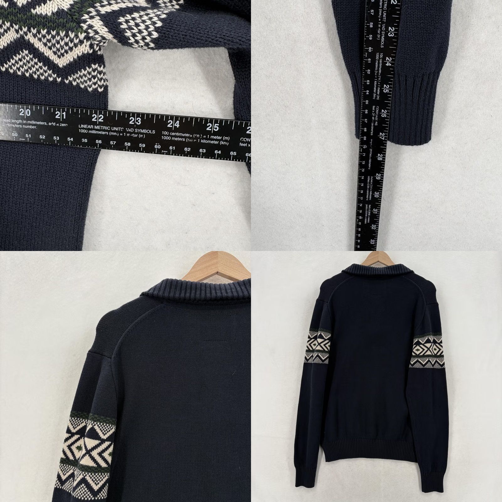 Weatherproof Weatherproof Vintage Sweater Mens M Blue Cotton 1/4 Zip Fair Isle Christmas Knit Mock Neck Long Sleeve Pullover Casual Holiday Mens Size US M / EU 48-50 / 2 - 9 Thumbnail