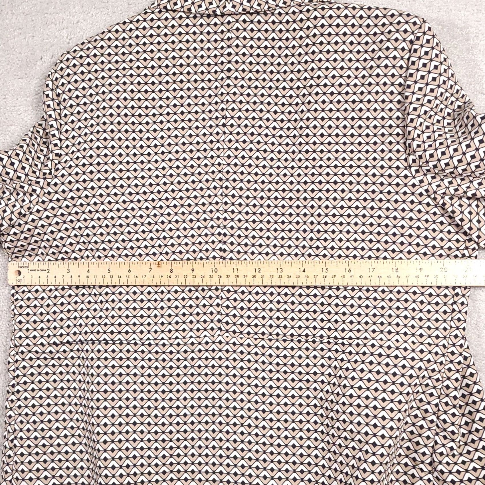 Vintage Notations Jacket Blazer Women's Large Geometric Print Open Front Lined Blazer Size L / US 10 / IT 46 - 5 Thumbnail